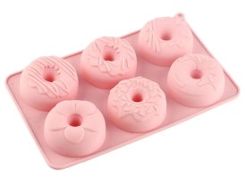 Molde silicona 6 donas decoradas